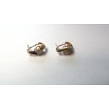 9ct Yellow Gold Diamond Set Drop Earrings