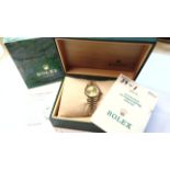 Rolex Ladies 18ct Yellow Gold Datejust Champagne Dial on President Bracelet 69178