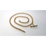 18" Patterned Round Belcher Necklace Stamped 375