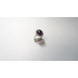 14ct White Gold Diamond & Amethyst Cluster Ring