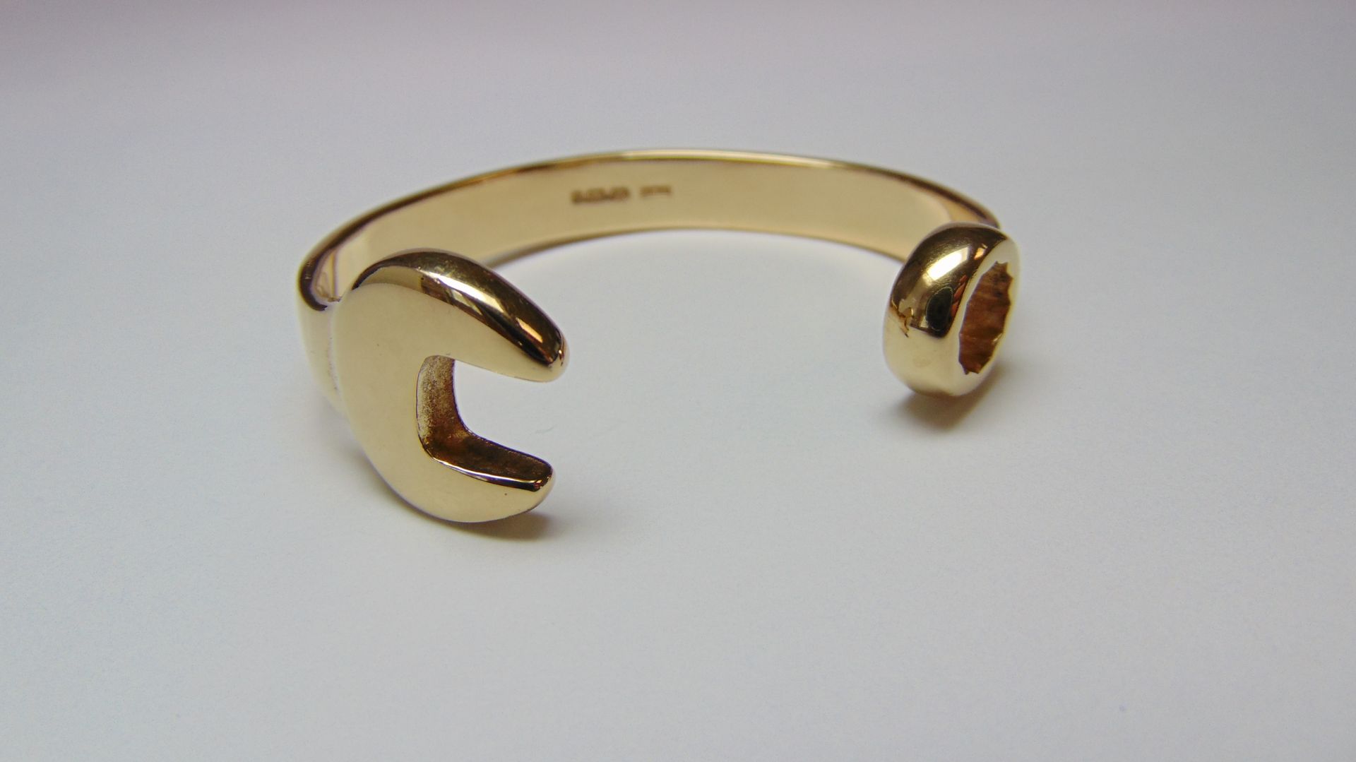 9ct Yellow Gold Childs Spanner Bangle