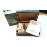 Rolex Ladies Steel Datejust Jubilee Bracelet 79174 Black Baton Dial