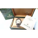 Rolex Gents Datejust Silver Jubilee Diamond Dial Steel Jubilee Bracelet 116234