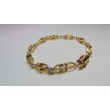 9ct Yellow and White Gold Fancy Bracelet
