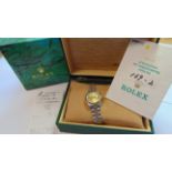 Rolex Ladies Datejust Bi Metal Jubilee Bracelet Champagne Dial 69173