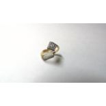 18ct Yellow Gold Diamond Cluster Ring