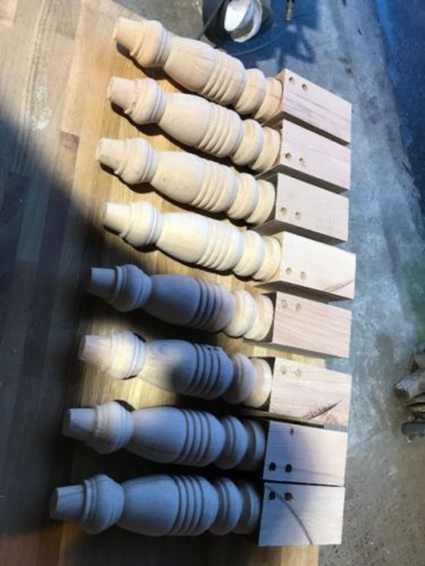 8 Chair legs 13" unstained