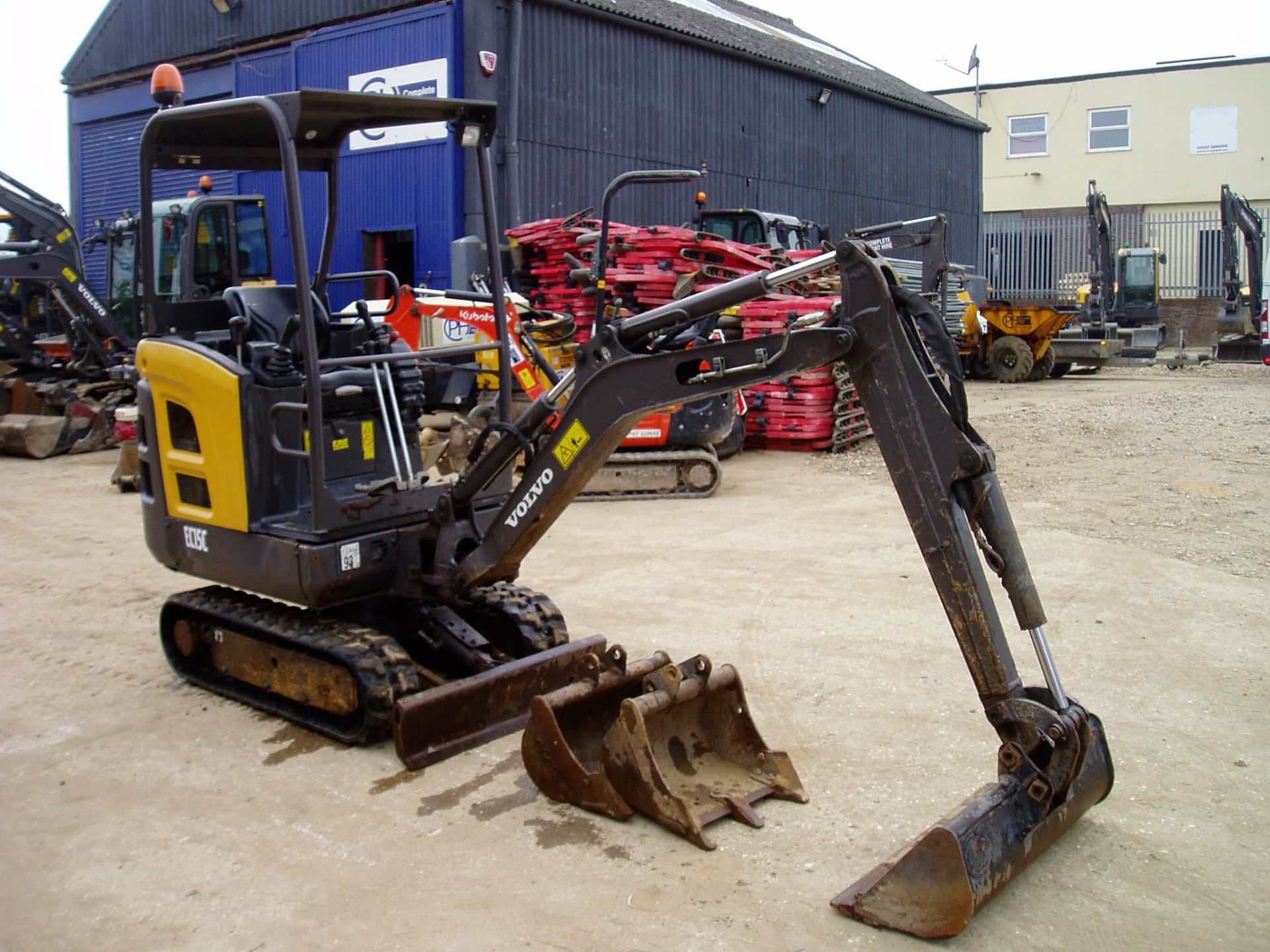 Volvo EC15C 22131540Kgs Mini Excavator - Image 3 of 18