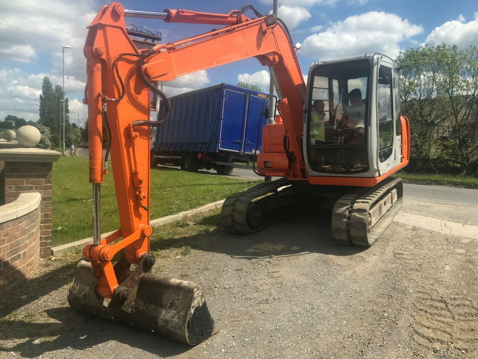 Reserved Lowered Hitachi EX60-5 Excavator.