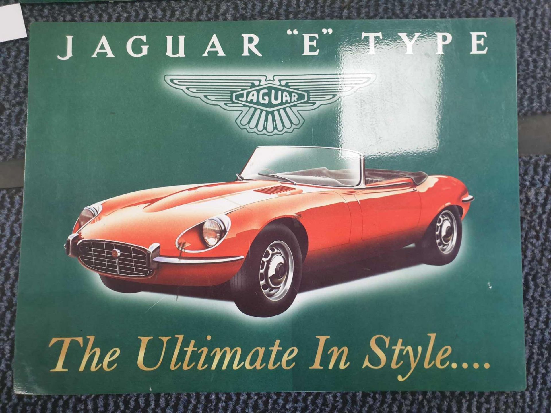 2 x Jaguar E-Type tin signs - Image 2 of 3