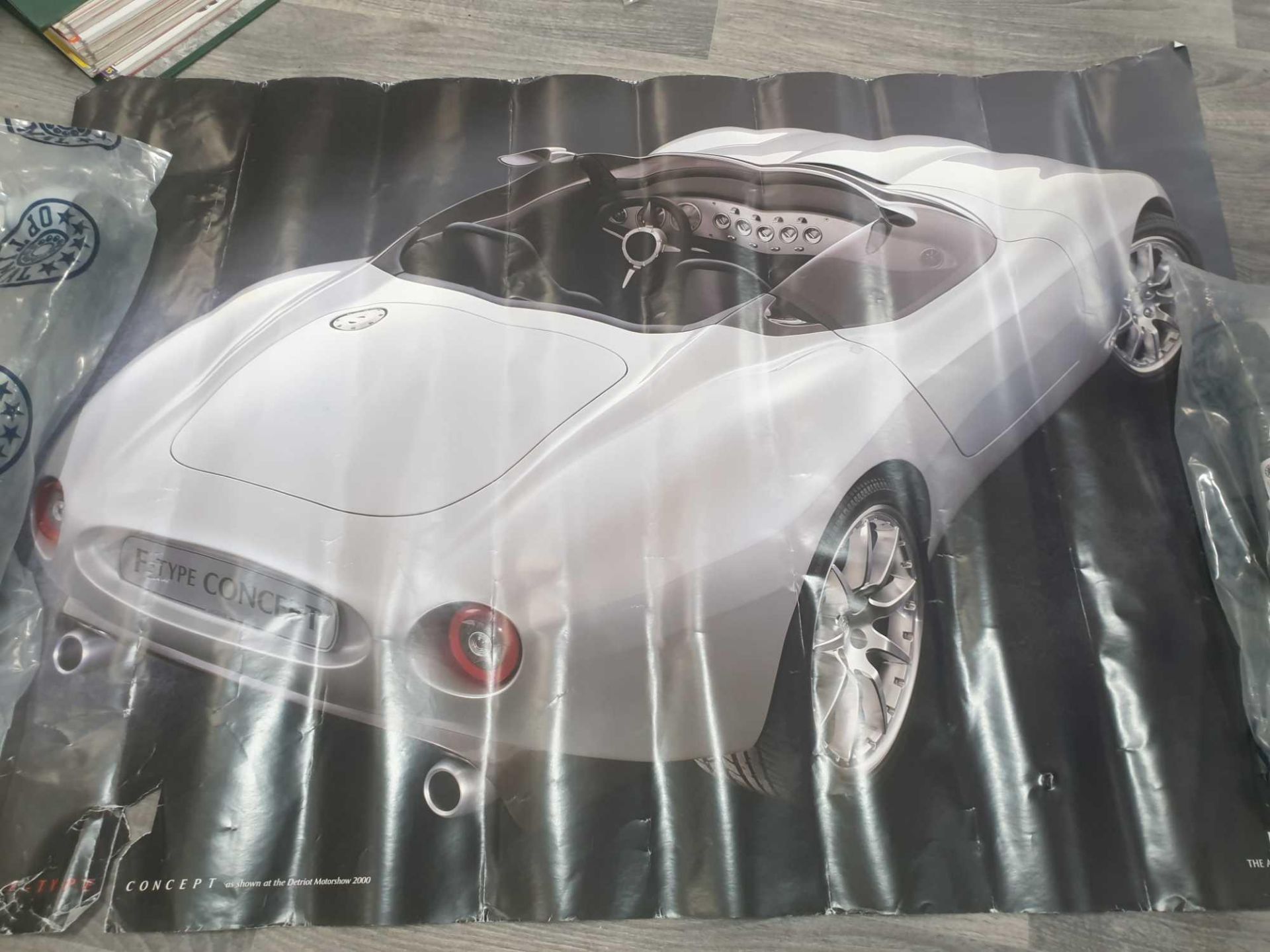 Various Jaguar dealer showroom posters and literature