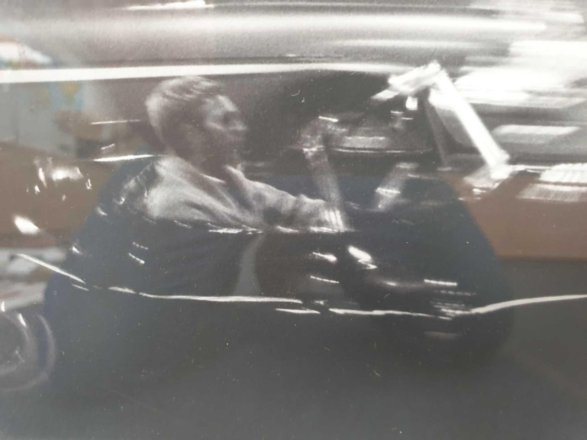 Rare Jaguar dealer picture of Steve McQueen in a xkSS - Image 2 of 4