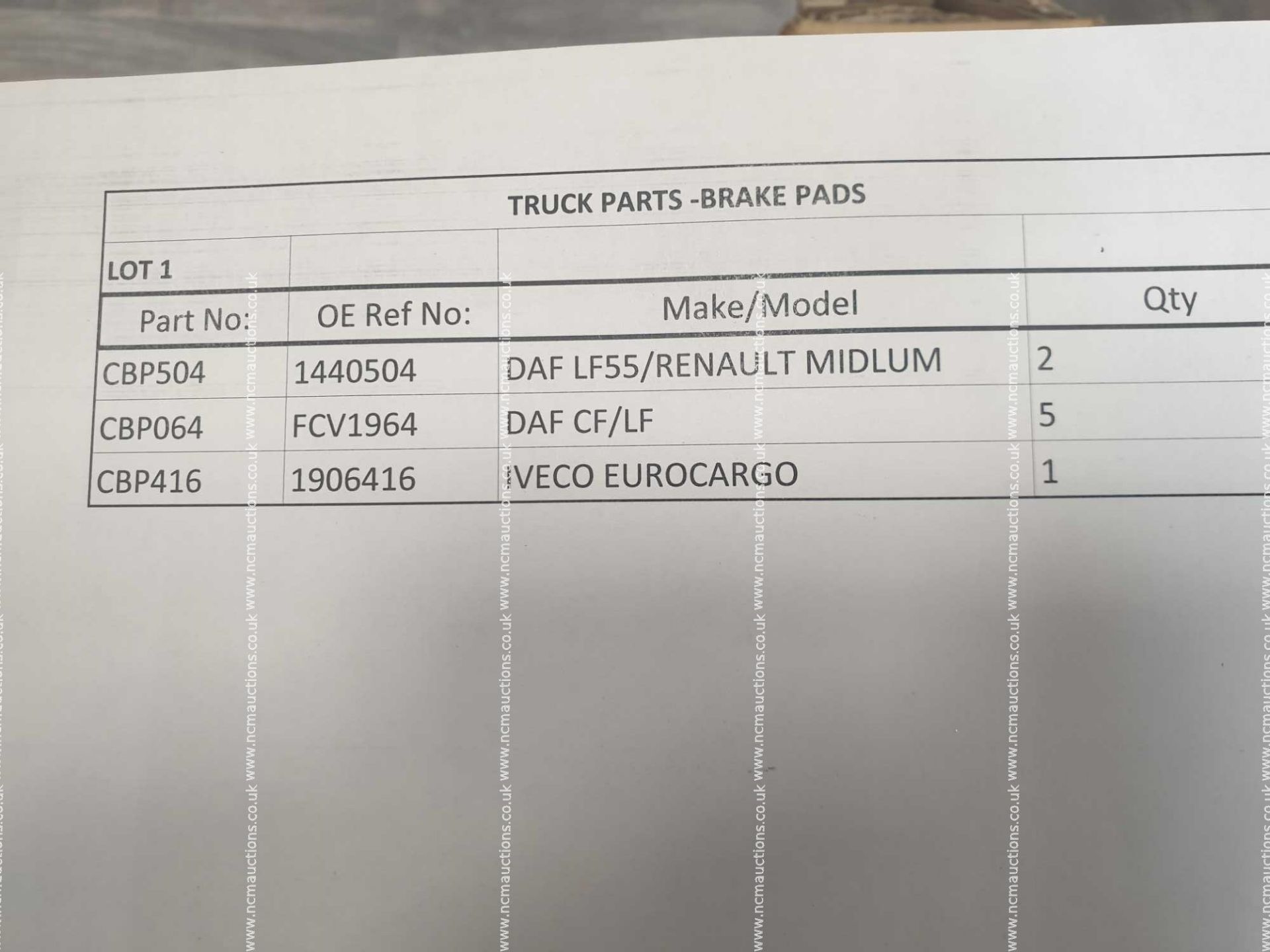 Commercial truck brake pads - Image 2 of 2