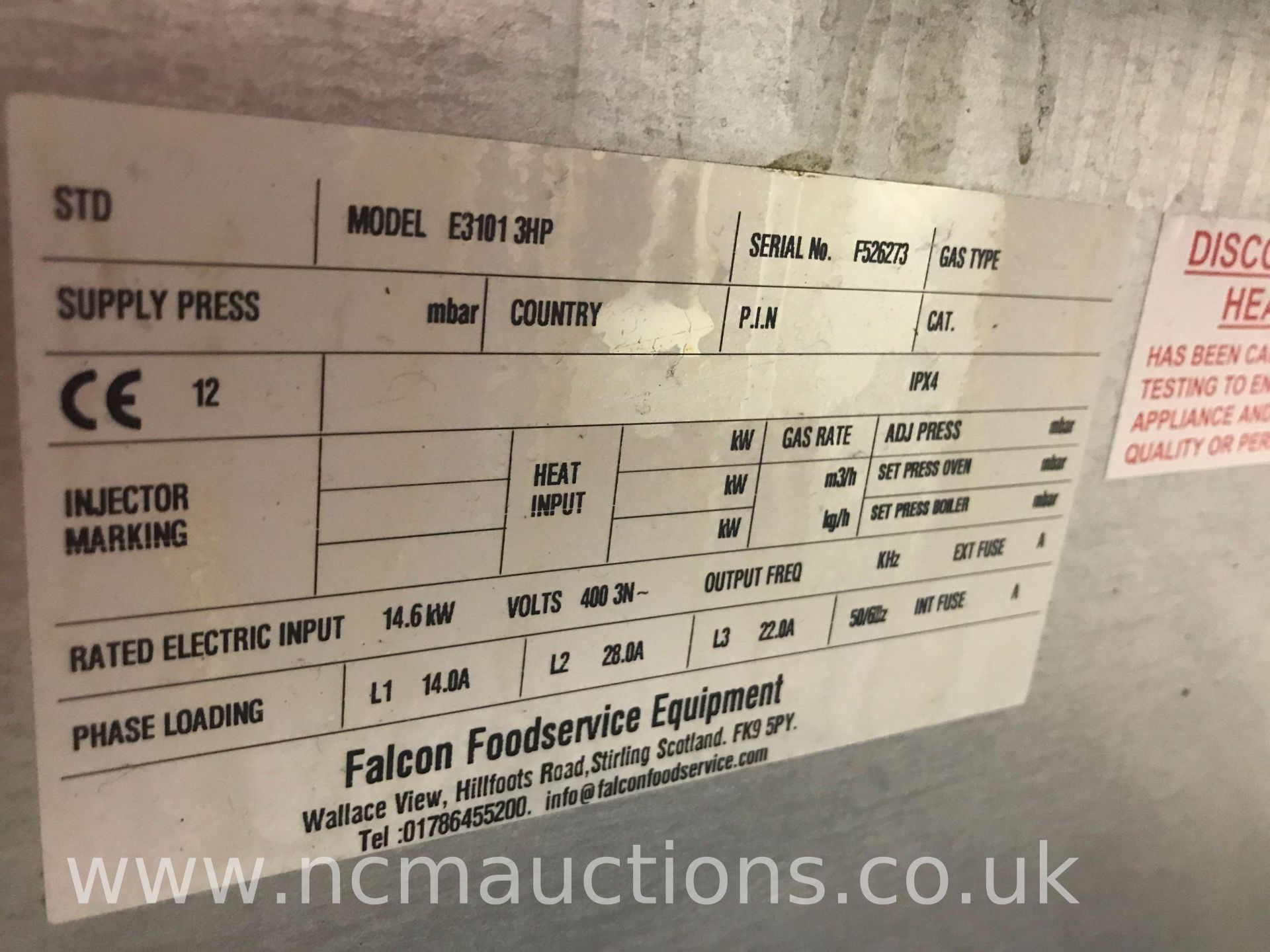 Falcon Dominator Hot Plate Oven - Image 7 of 7