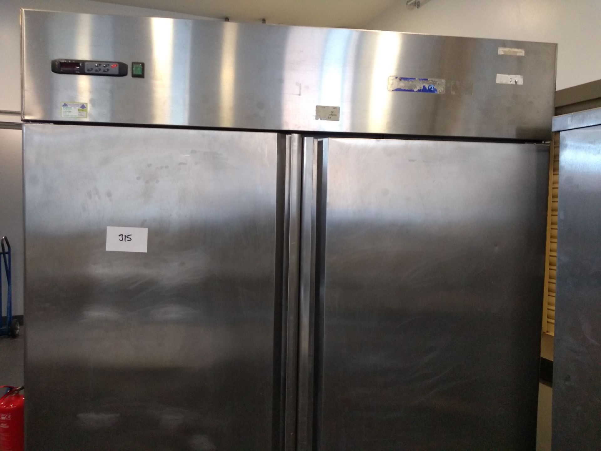 Double door stainless steel fridge