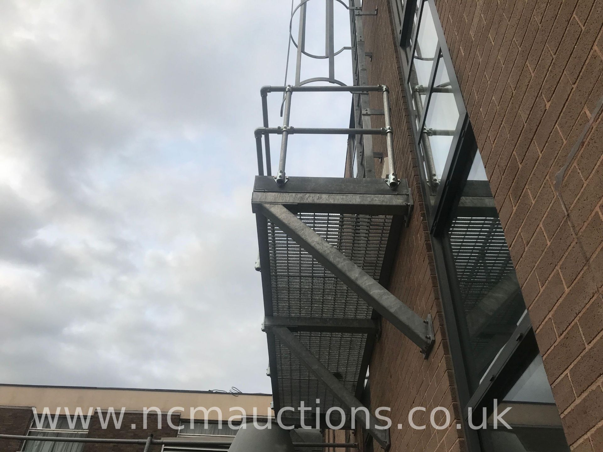 Steel Fire Escape Balcony And Ladder - Image 4 of 6