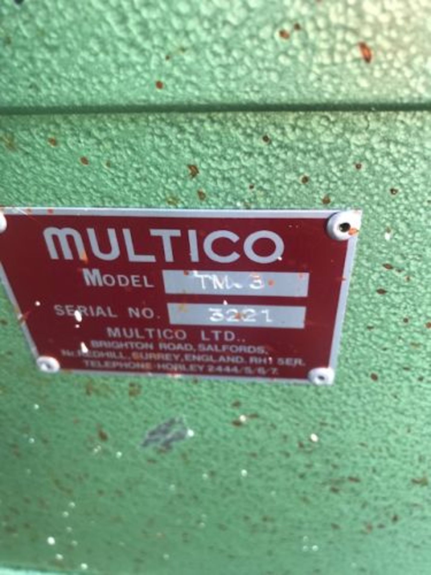 Multico TM3 Tenoner - Image 4 of 7