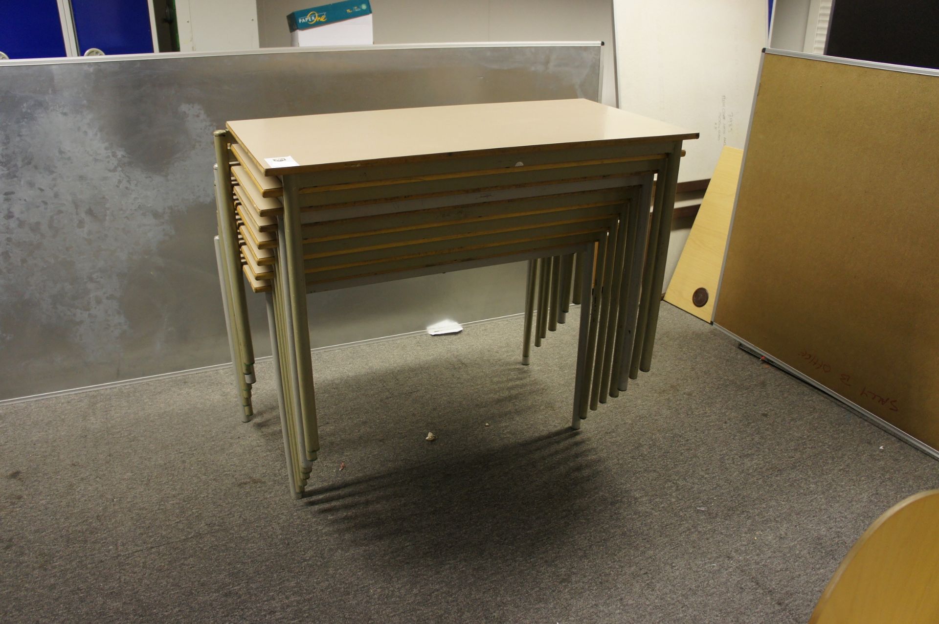 Steel frame tables (8) - Image 2 of 3