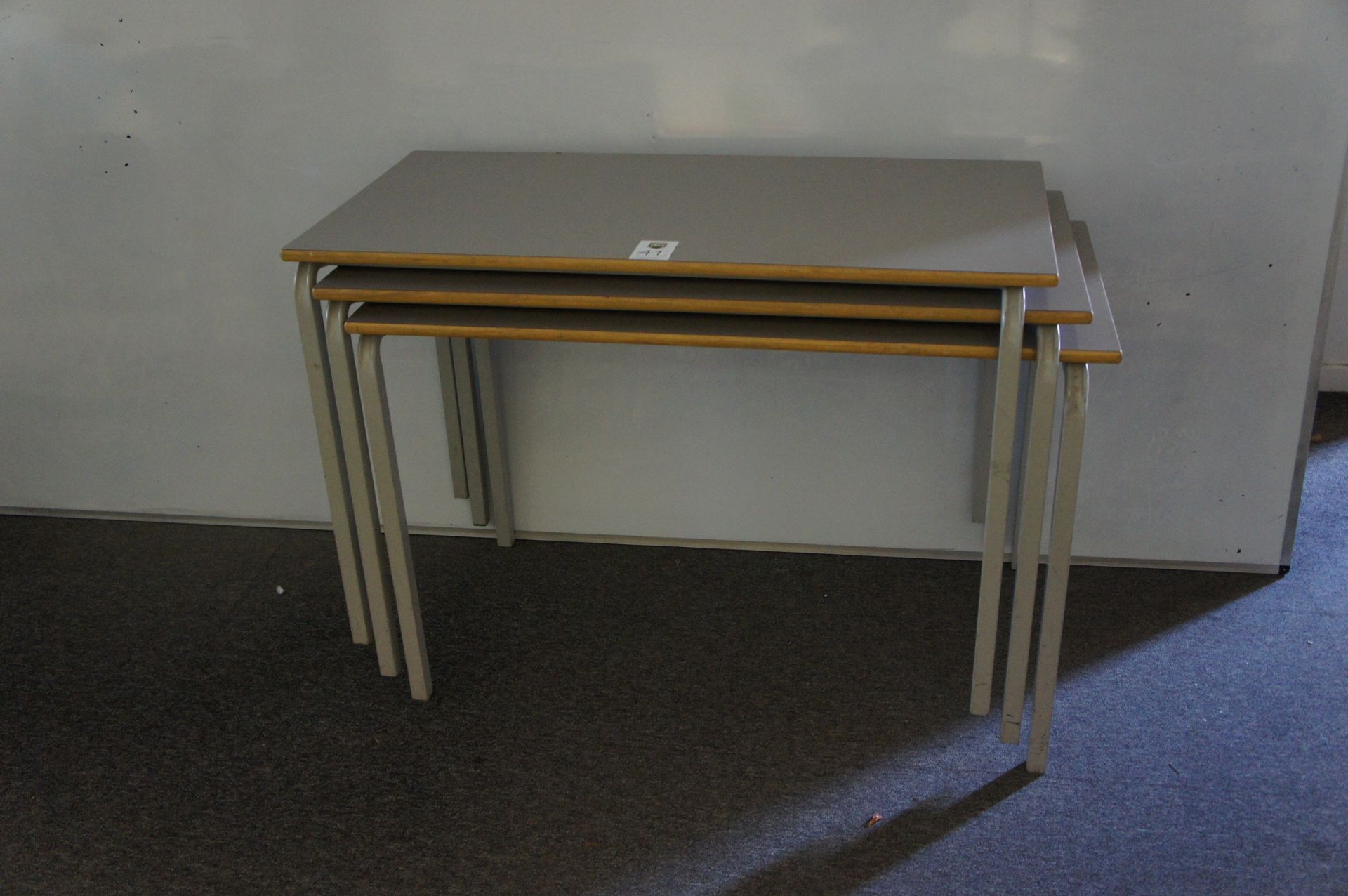 Steel frame tables (3) - Image 2 of 2