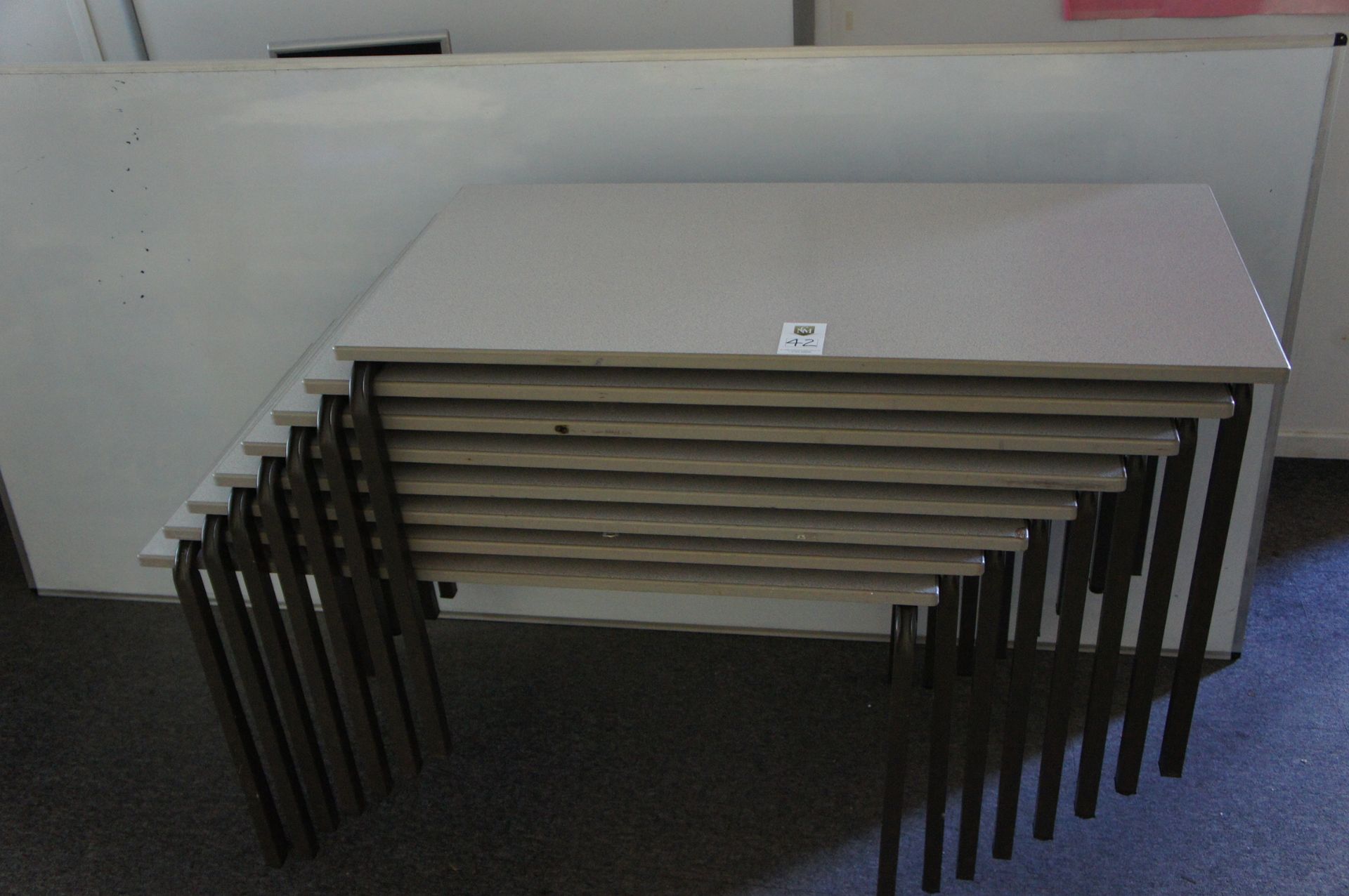 Steel frame tables (8) - Image 2 of 2