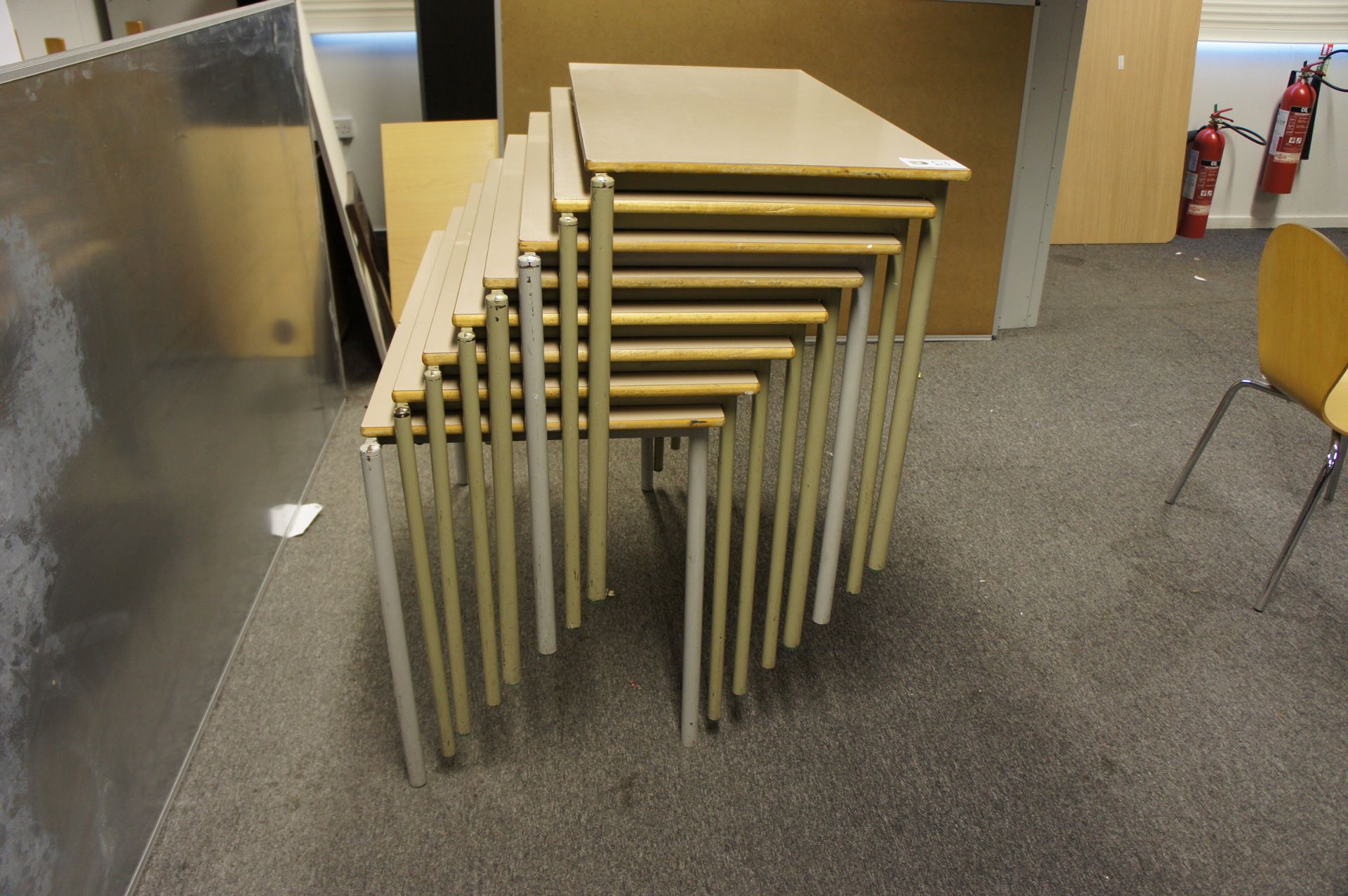 Steel frame tables (8) - Image 3 of 3