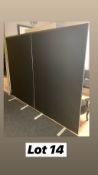 2 x Black velcro Office Screens