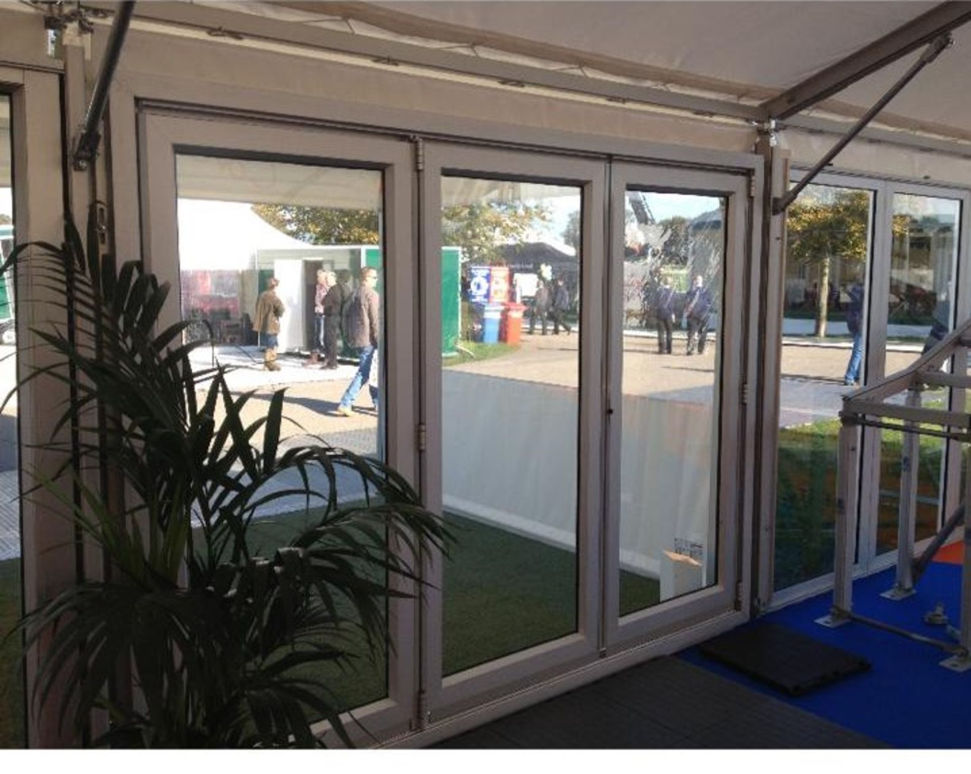 Hoecker Aluminium Marquee Model P12 (with additional sections, 2 x UPVC Double Doors and 5 x UPVC Mo - Image 3 of 4