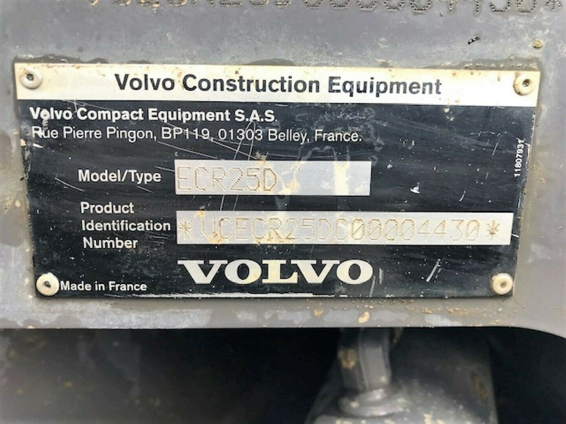 Volvo ECR25D Excavator - Image 3 of 11