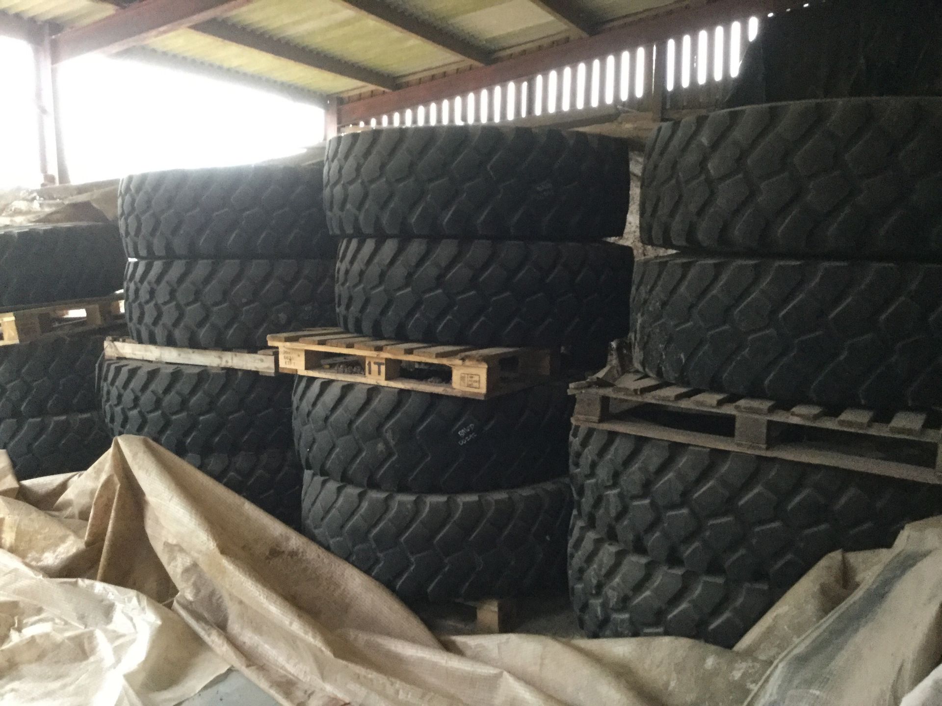 16 job lot of tyres, size 16.00r20