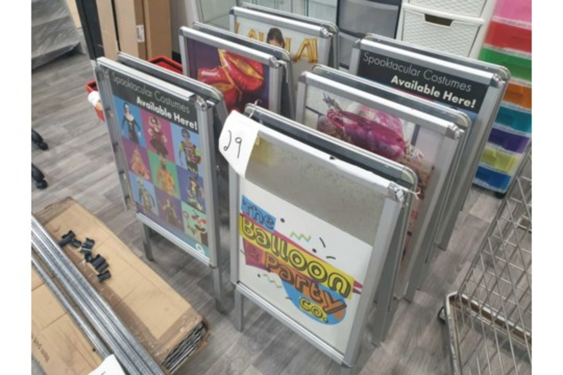 6 times shop display boards with clip out posters - Image 2 of 2