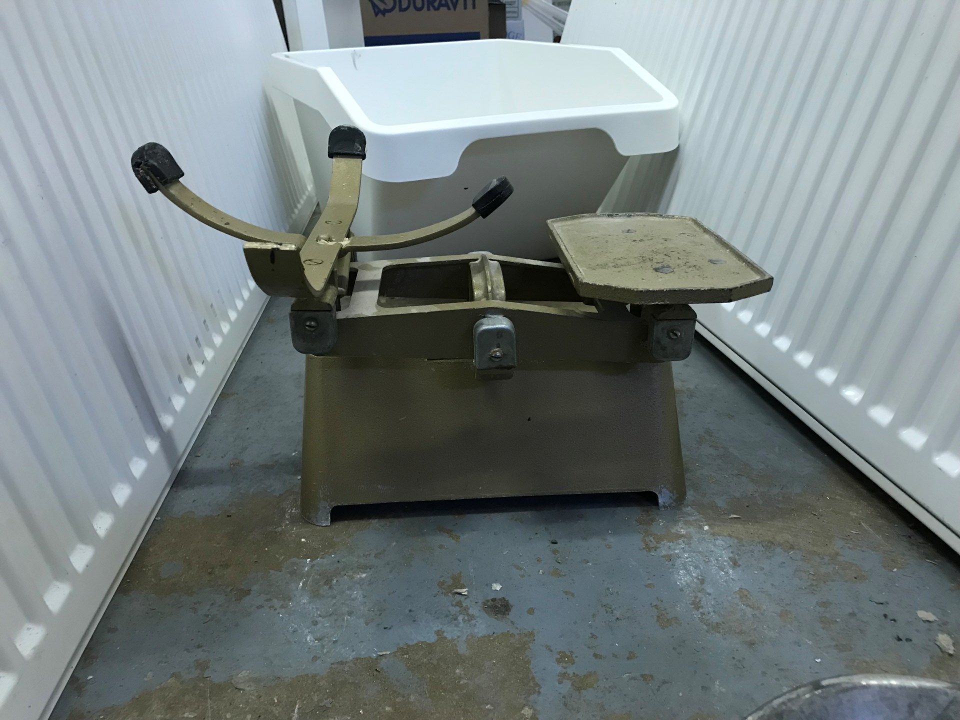 Old Fashioned Weighing Scales Including Balancing Weights and Bowl - Image 3 of 3