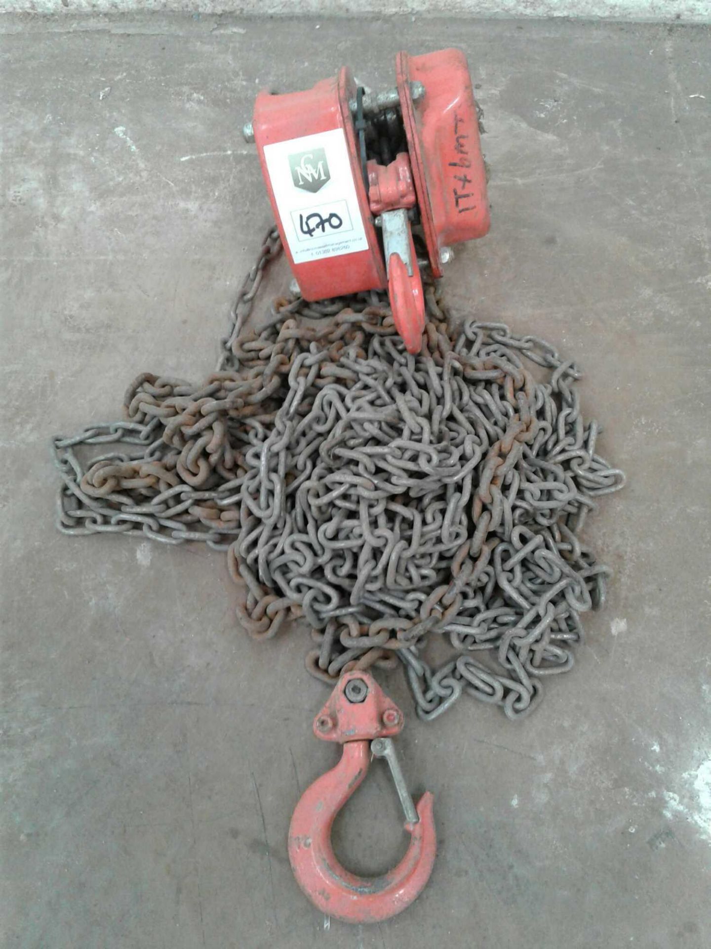 tiger 1 ton single point chain hoist