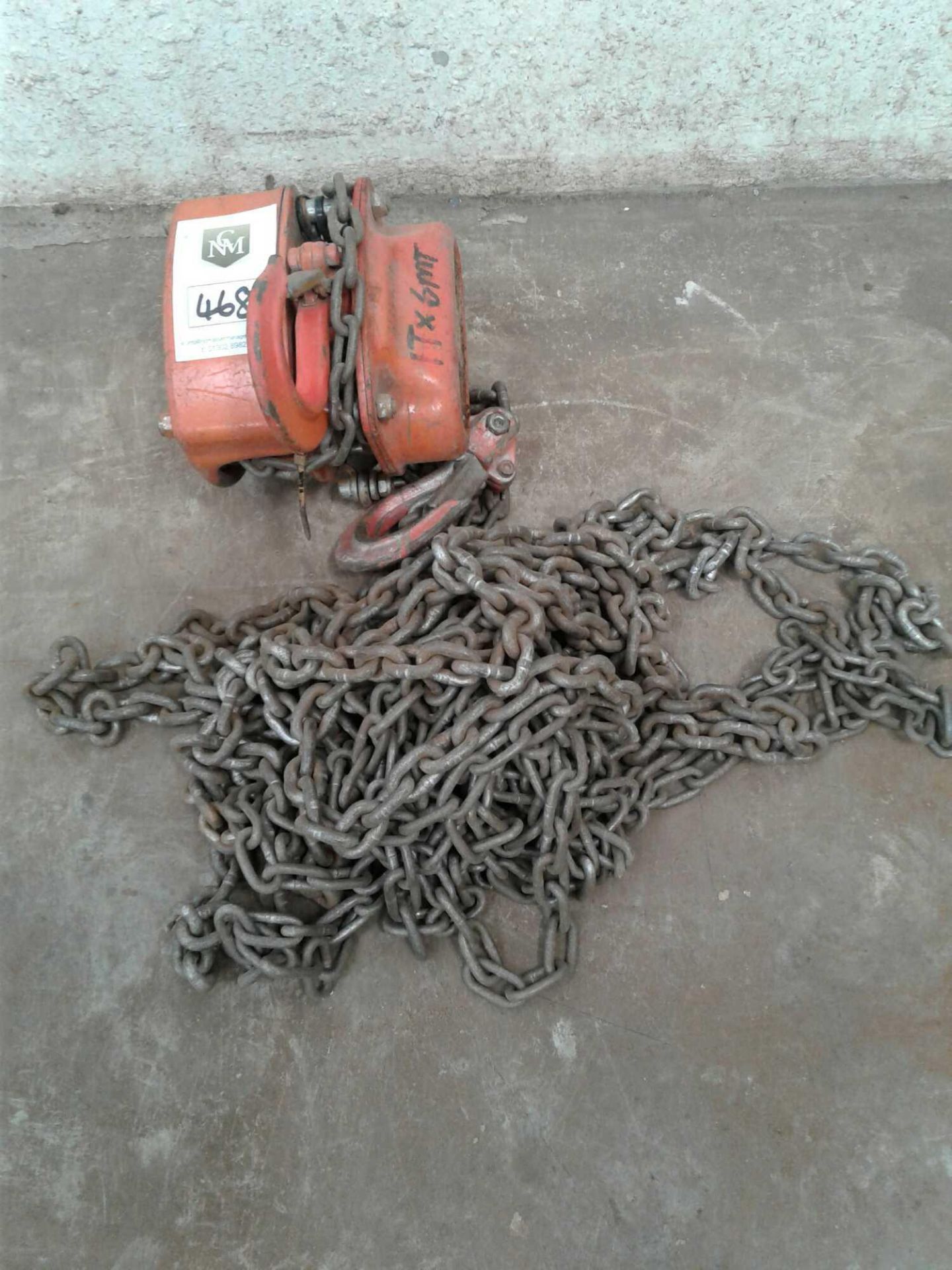 Tiger 1 ton single point chain hoist