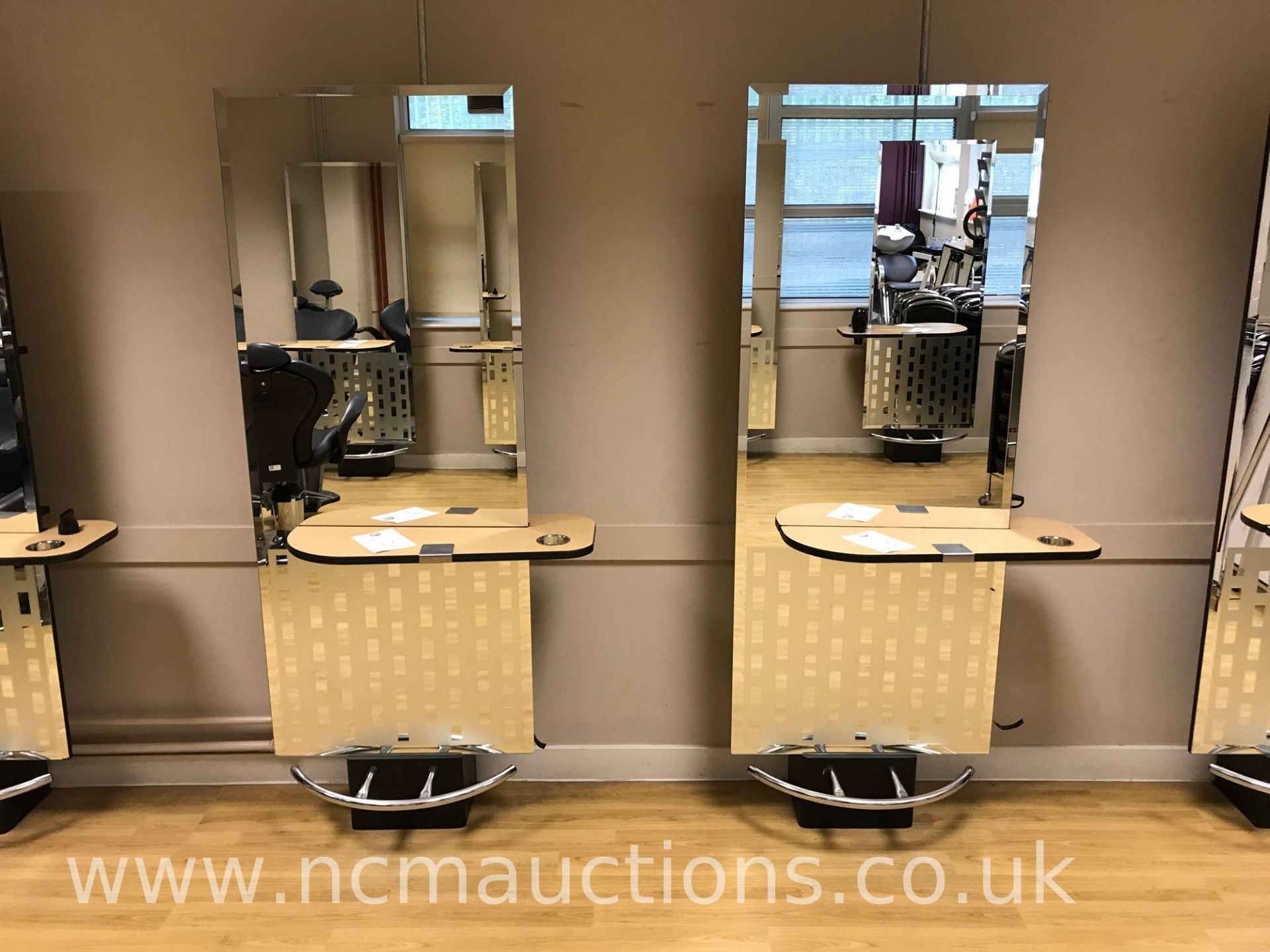 2x Hair and Beauty Station Mirrors