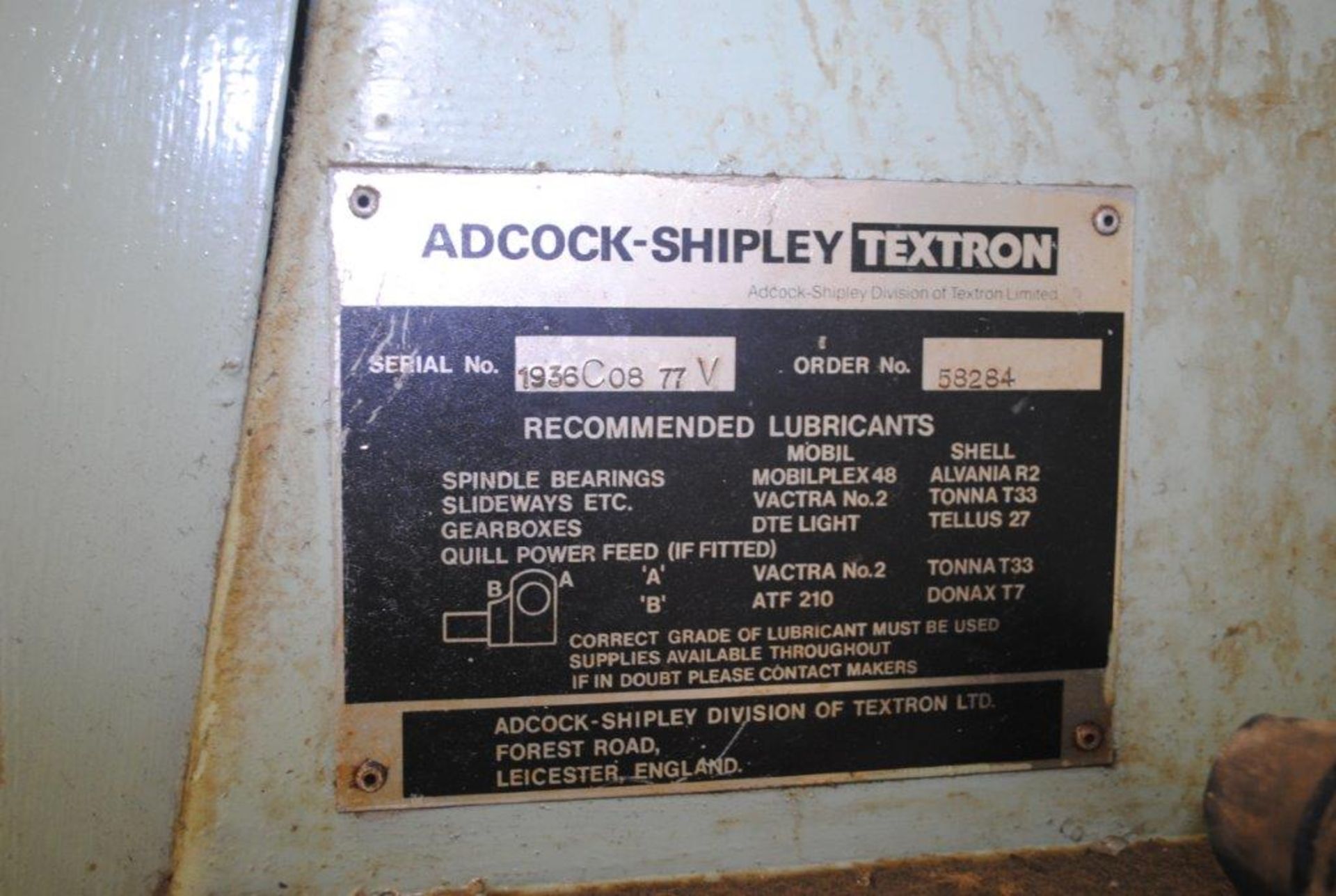 ADCOCK & SHIPLEY Vertical Milling Machine - Image 2 of 3