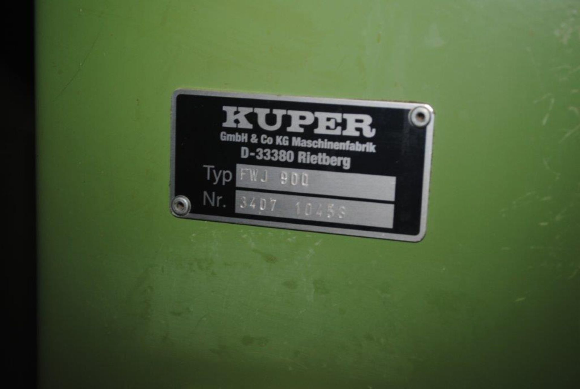 KUPER FWJ 900 Veneer Splicing Machine - Image 3 of 3