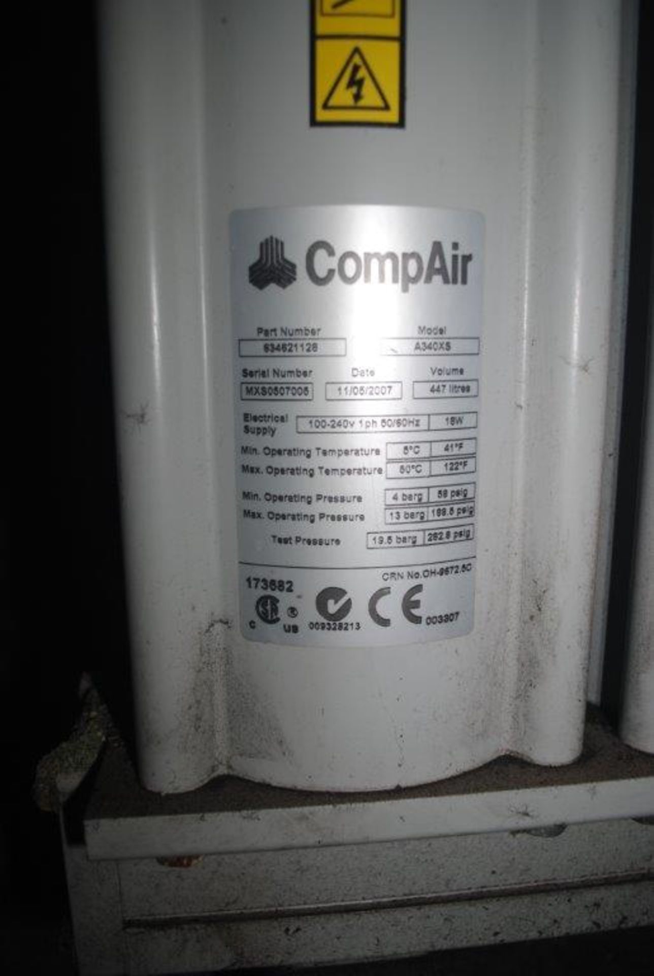 Compair Absorbtion Dryer A340XS - Image 6 of 9
