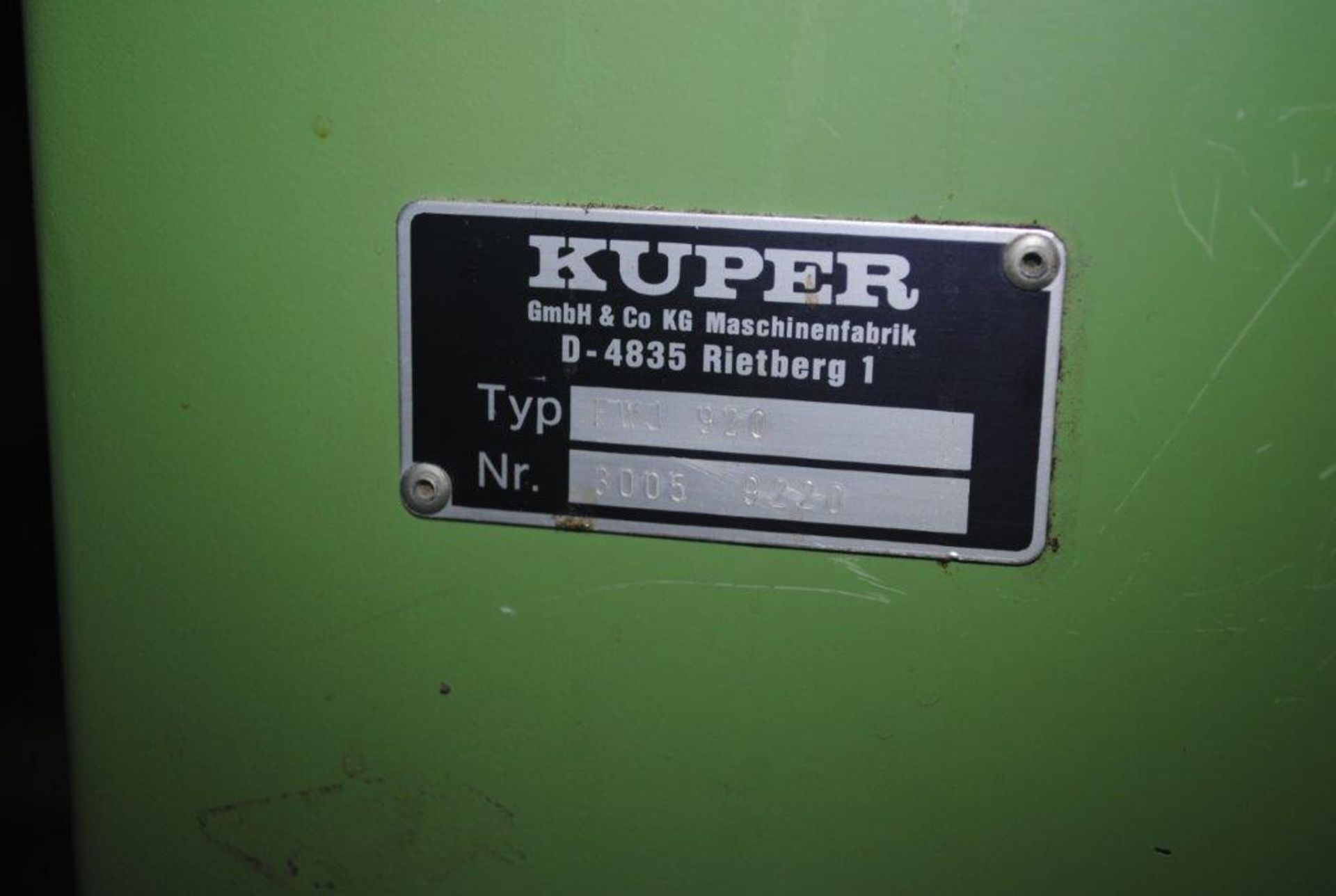 KUPER FWJ 920 Veneer Splicing Machine - Image 4 of 4