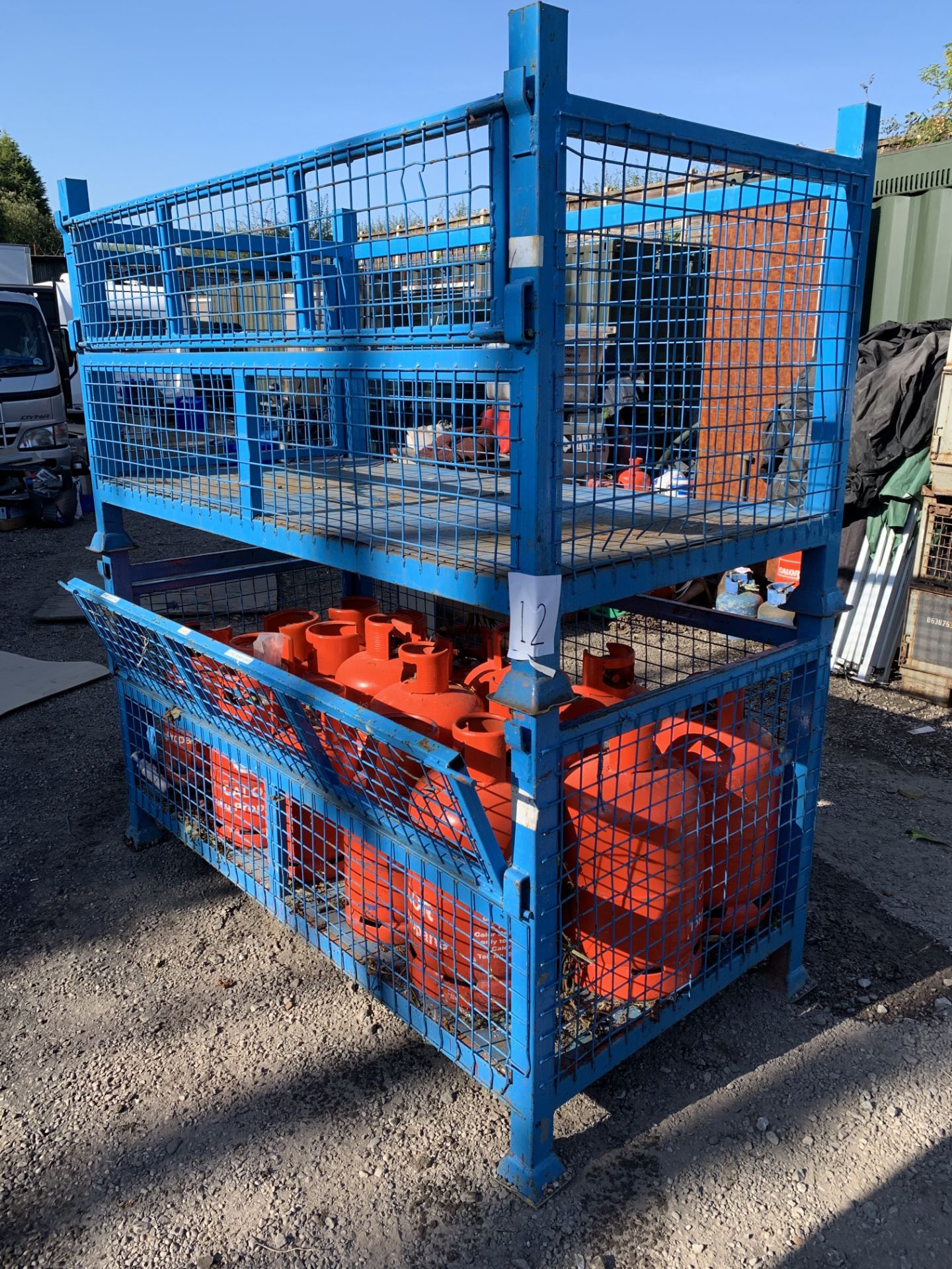 Stackable fork lift storage cages (large x 2) Gas Bottles Not included