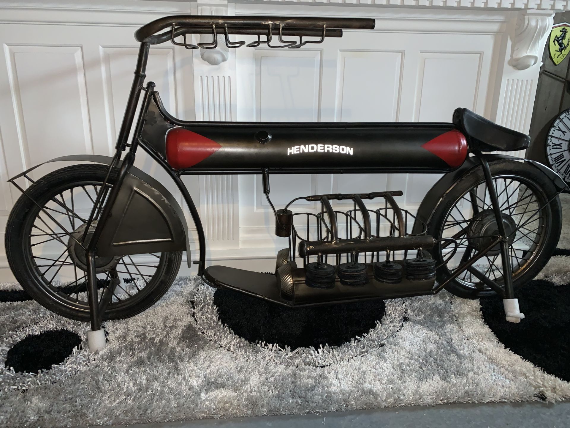 LARGE HENDERSON MOTORCYCLE DISPLAY BIKE