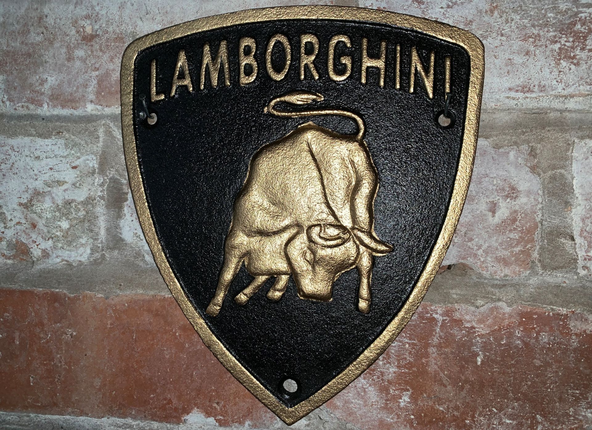 CAST IRON LAMBORGHINI SIGN