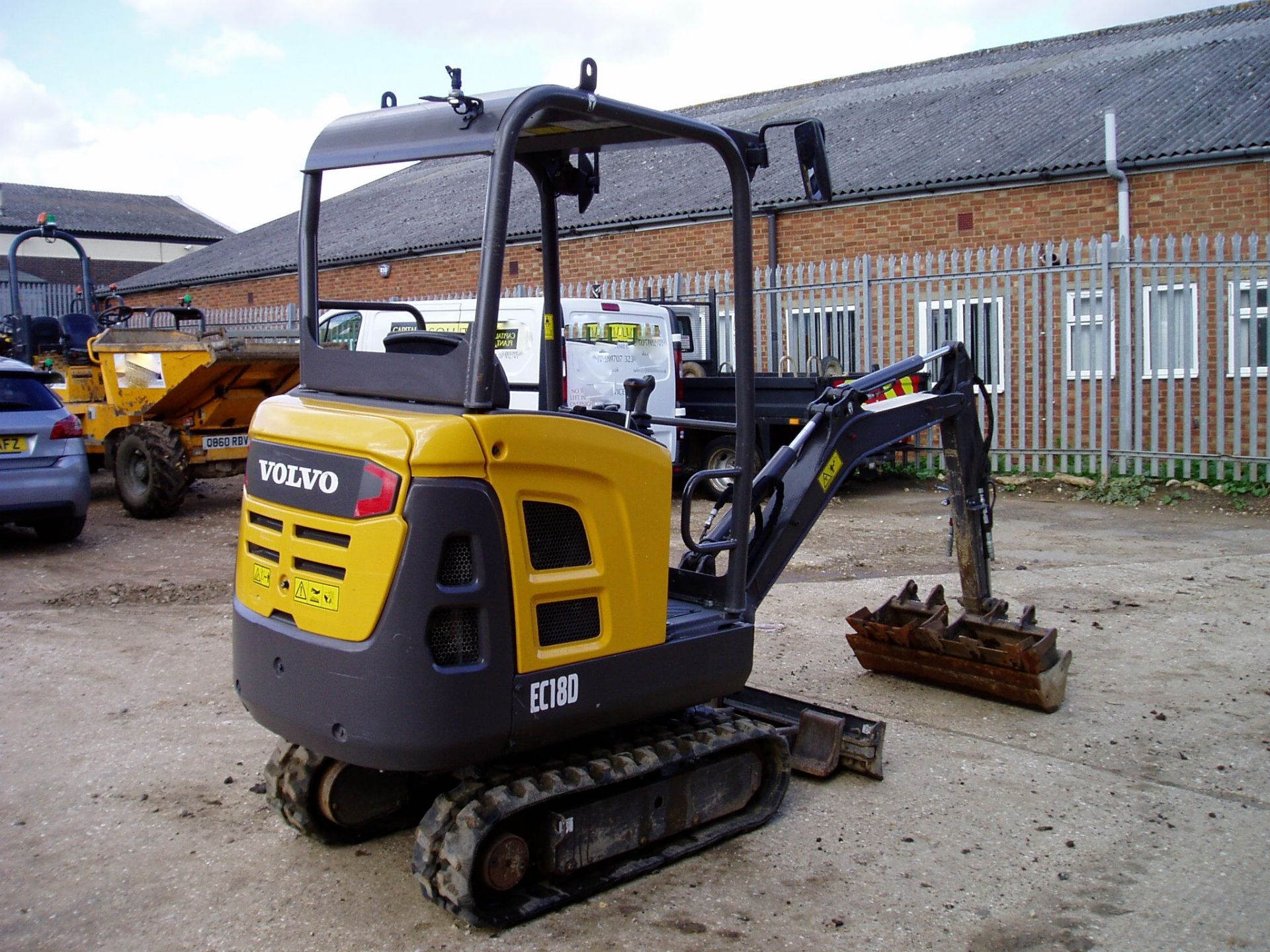 Volvo EC18D 1812Kgs Mini Excavator - Image 6 of 20