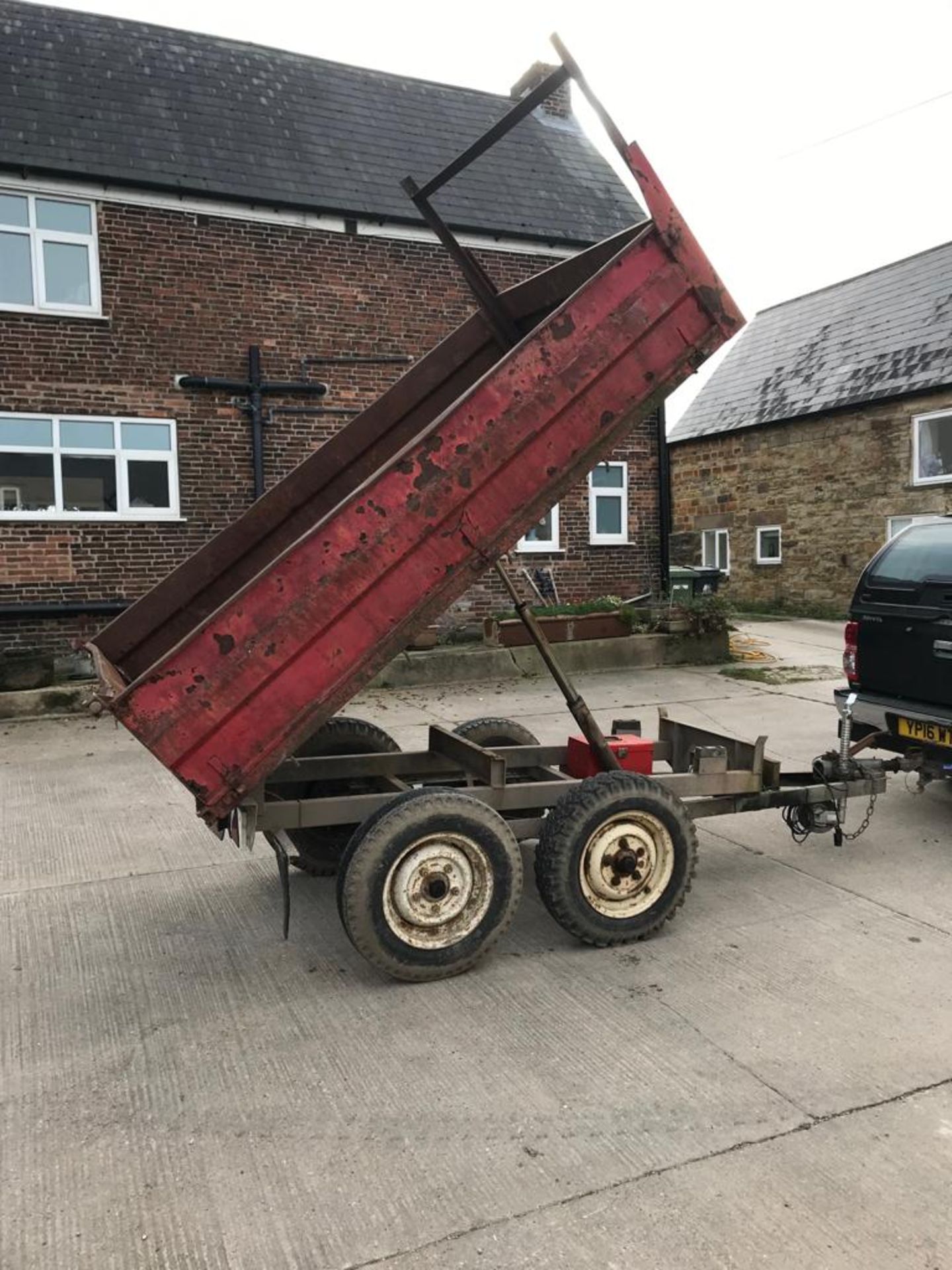 Tipping Trailer With Dropsides,