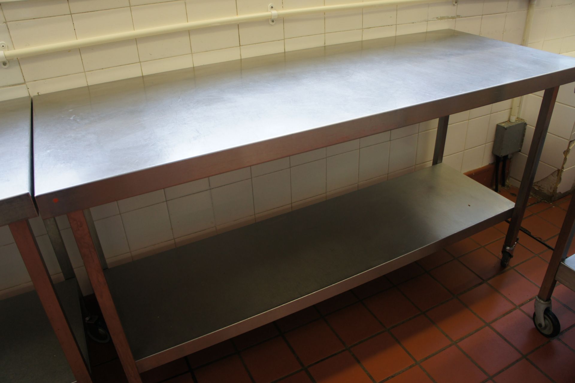 x1 Stainless Steel Prep Tables (On caster wheels)