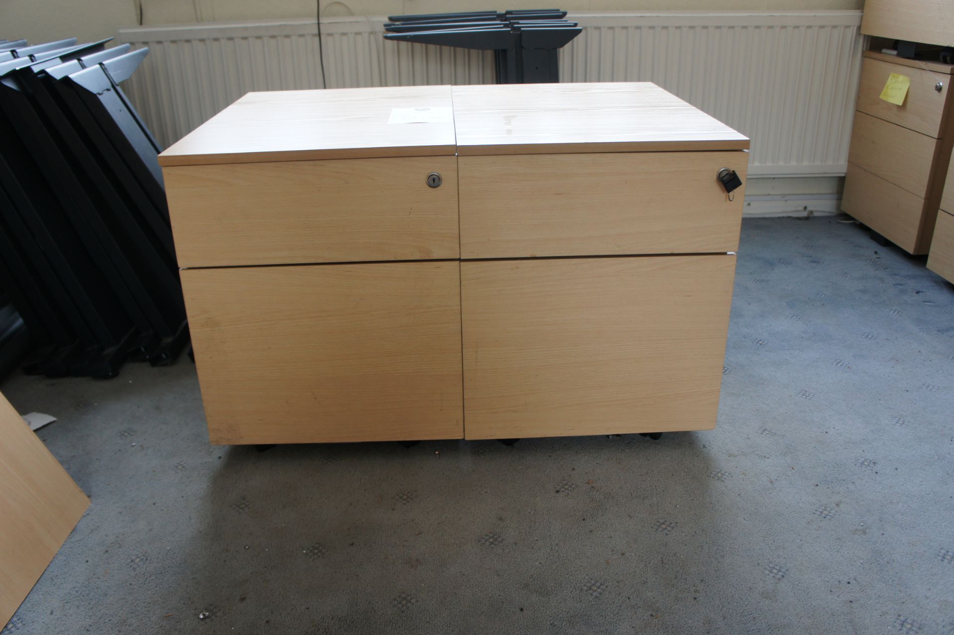 x2 two drawer pedestals