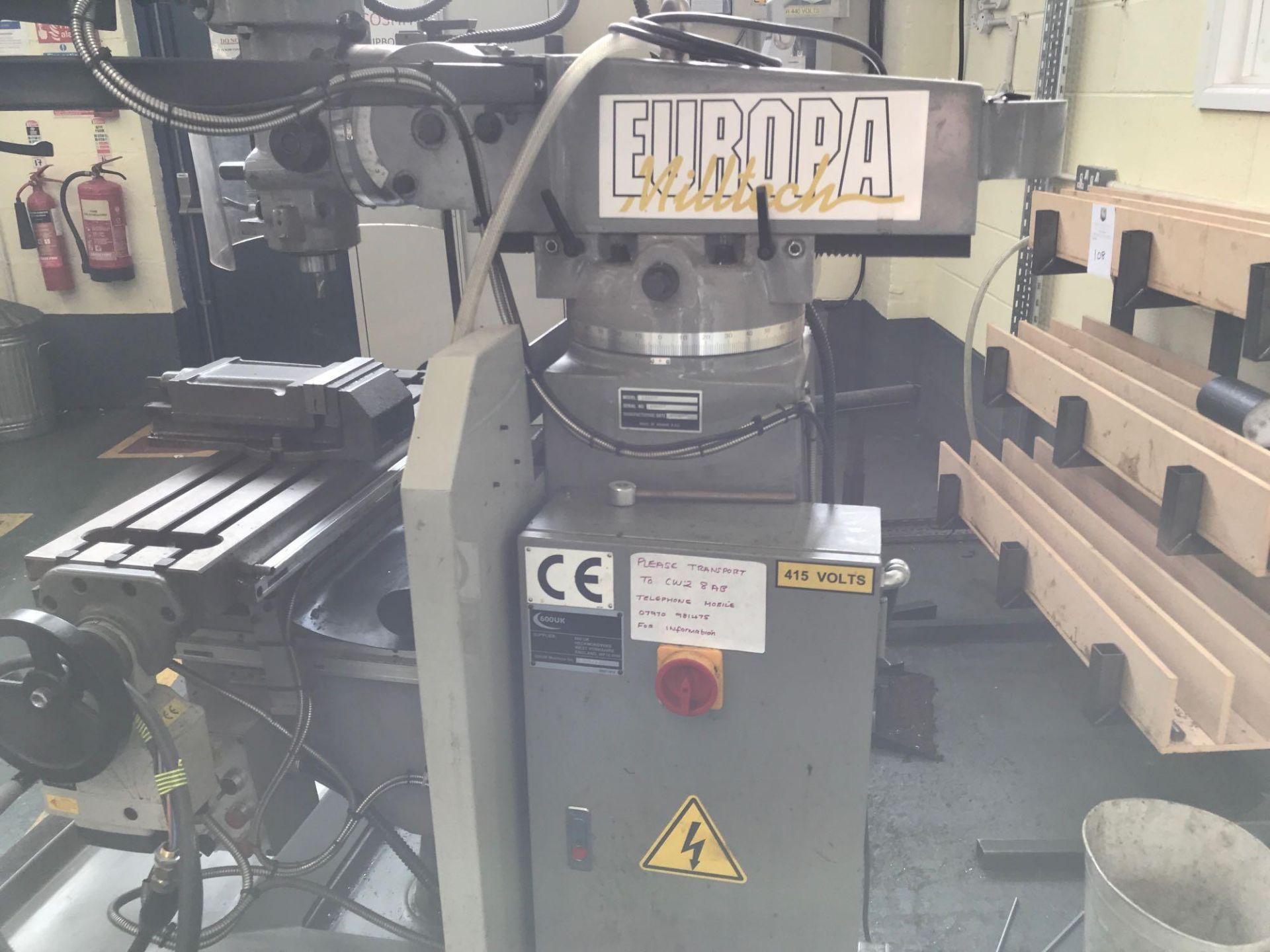 Eupora Milltech 1000VS Turret Milling Machine - Image 8 of 13