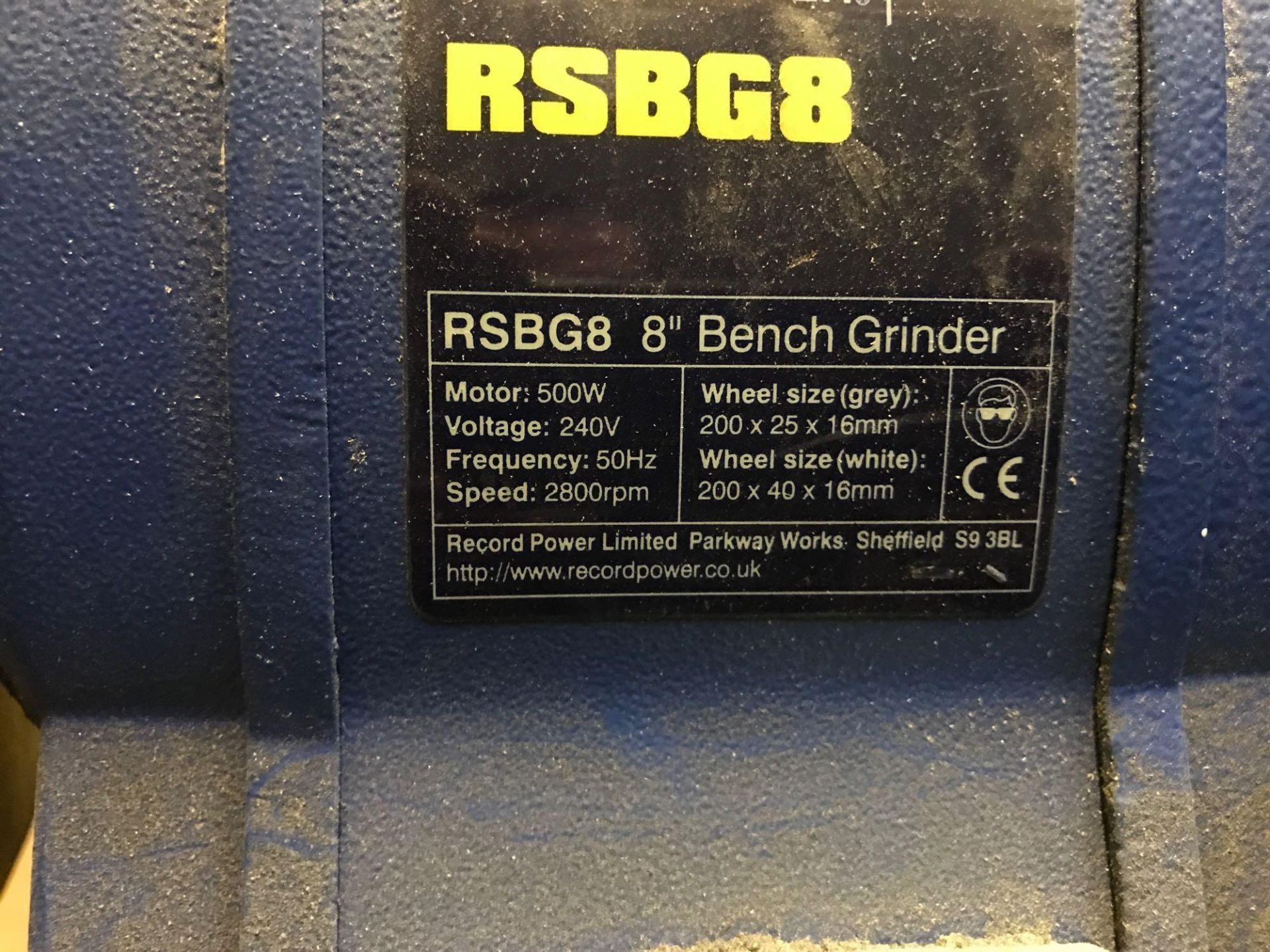 Select Record RSBG8 Free Standing Double Headed Bench Grinder 230v - Image 2 of 2