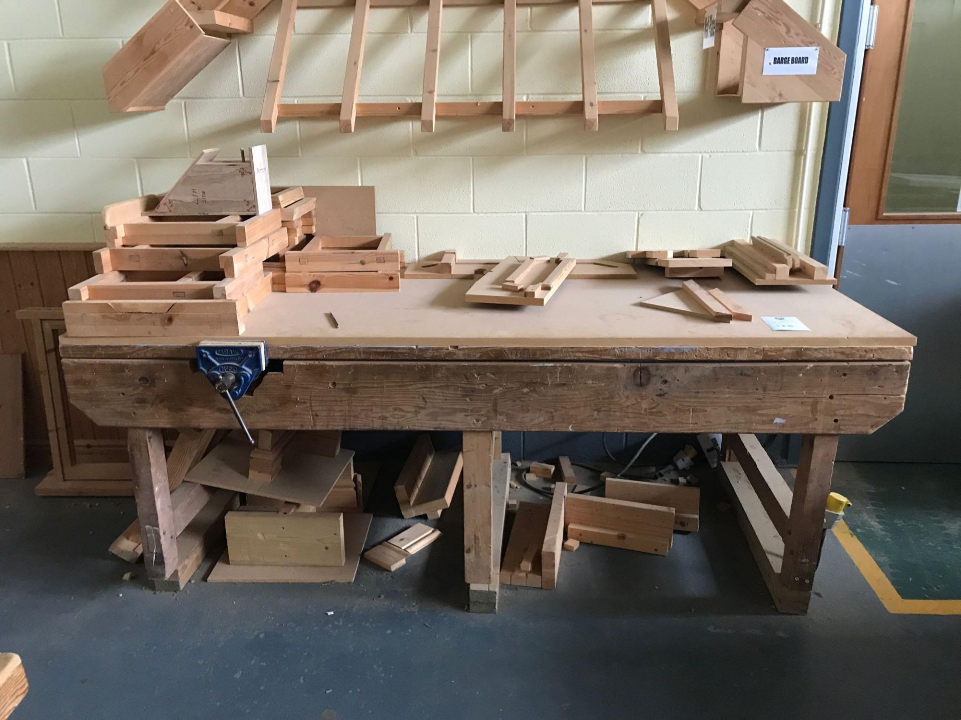 Wooden Carpenters Bench to Include Vices