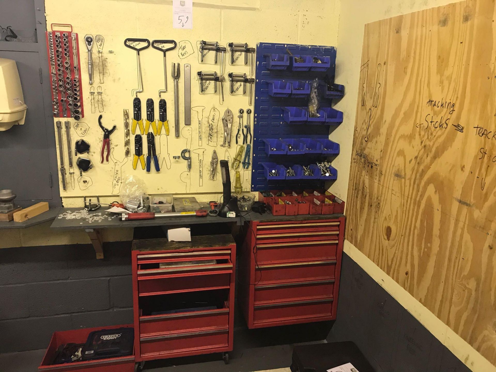 Contents of Tool Board & Boxes