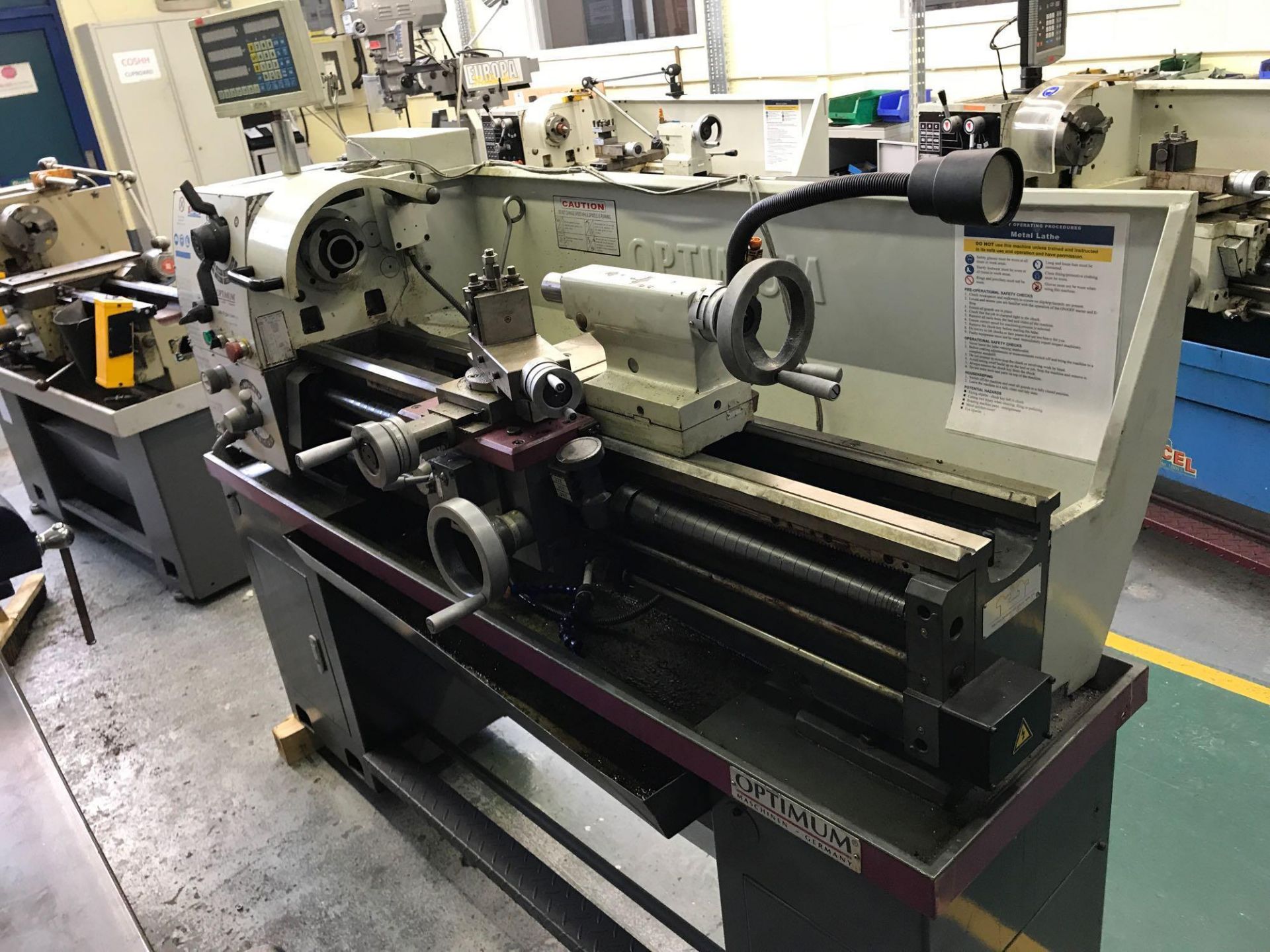 Excel Optimum Lathe 330x1000 DPA - Image 6 of 18